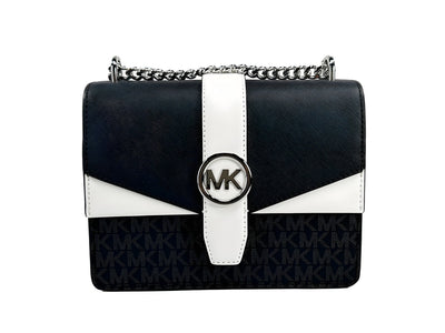 Geantă crossbody Michael Kors argintie Greenwich mică