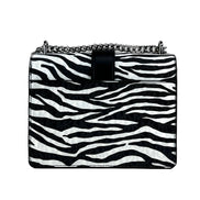 Michael Kors Greenwich Small Print Logo Crossbody Tote Chain Bag Black/White $498