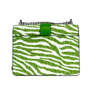 Michael Kors Greenwich Small Print Logo Crossbody Tote Chain Bag  Jungle Green $498