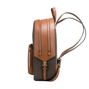 Rucsac Michael Kors Jaycee, mărime mare, maro, din PVC cu monogramă
