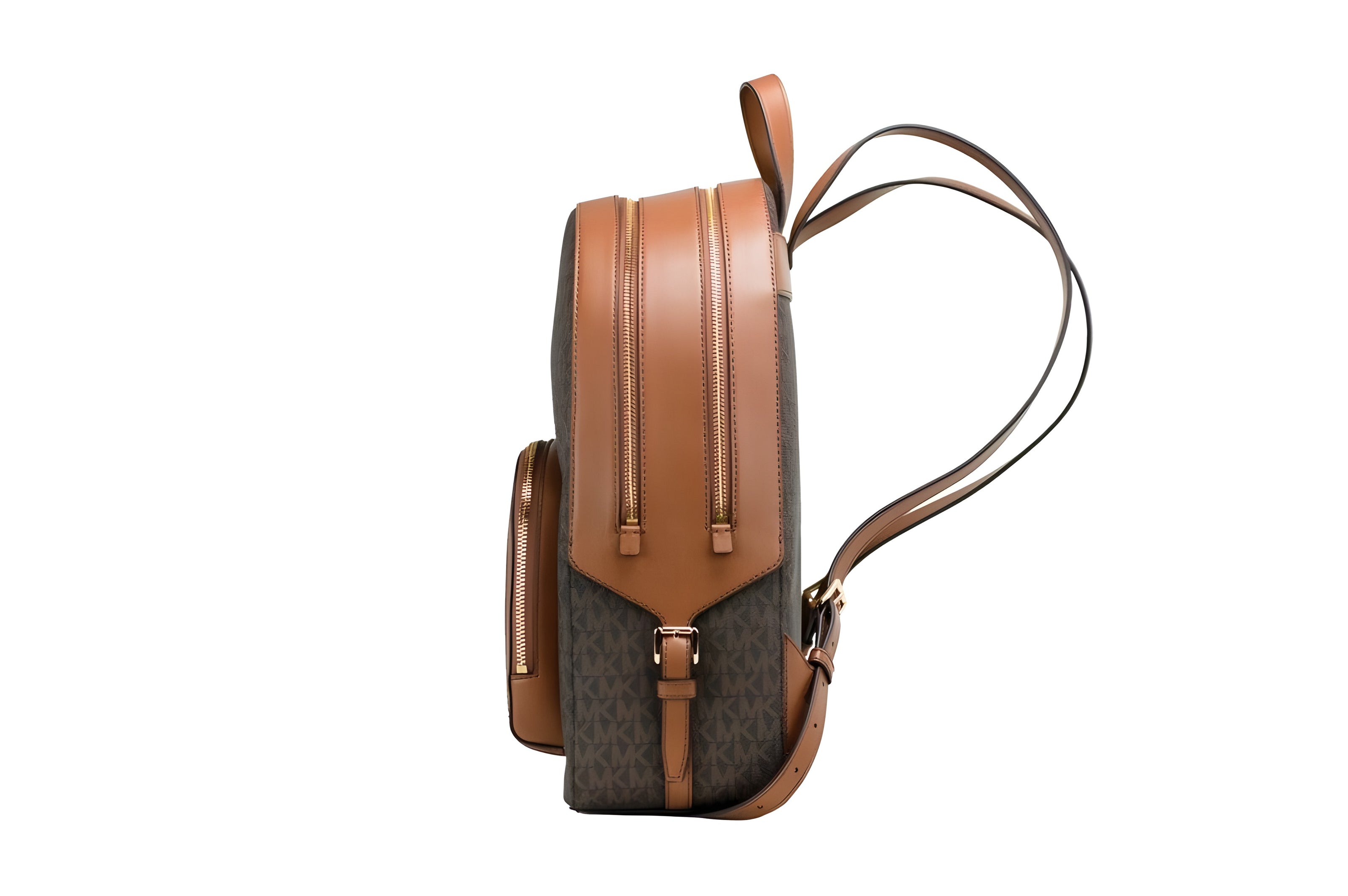 Rucsac Michael Kors Jaycee, mărime mare, maro, din PVC cu monogramă