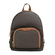 Rucsac Michael Kors Jaycee, mărime mare, maro, din PVC cu monogramă