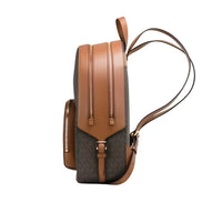Rucsac Michael Kors Jaycee, mărime mare, maro, din PVC cu monogramă