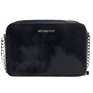 Michael Kors Jet Set Geantă Crossbody din Piele Saffiano Neagră Mare Est-Vest