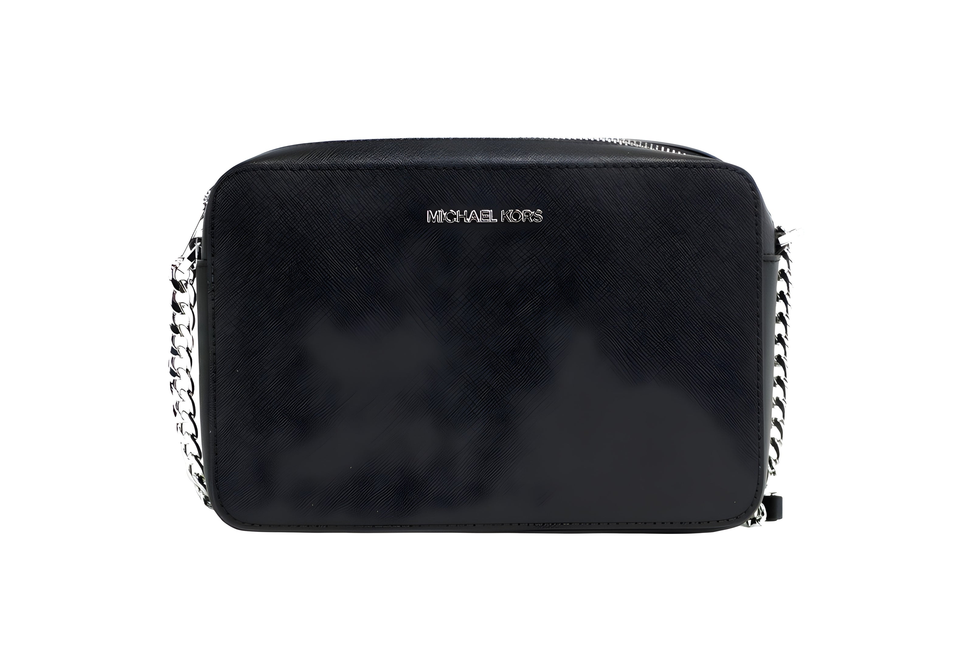 Michael Kors Jet Set Geantă Crossbody din Piele Saffiano Neagră Mare Est-Vest