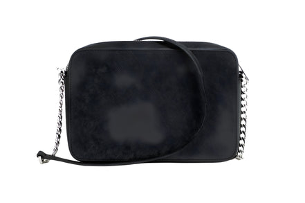 Michael Kors Jet Set Geantă Crossbody din Piele Saffiano Neagră Mare Est-Vest