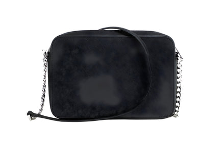 Michael Kors Jet Set Large East West Black Saffiano Leather Crossbody Handbag