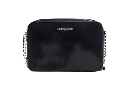 Michael Kors Jet Set Large East West Black Saffiano Leather Crossbody Handbag