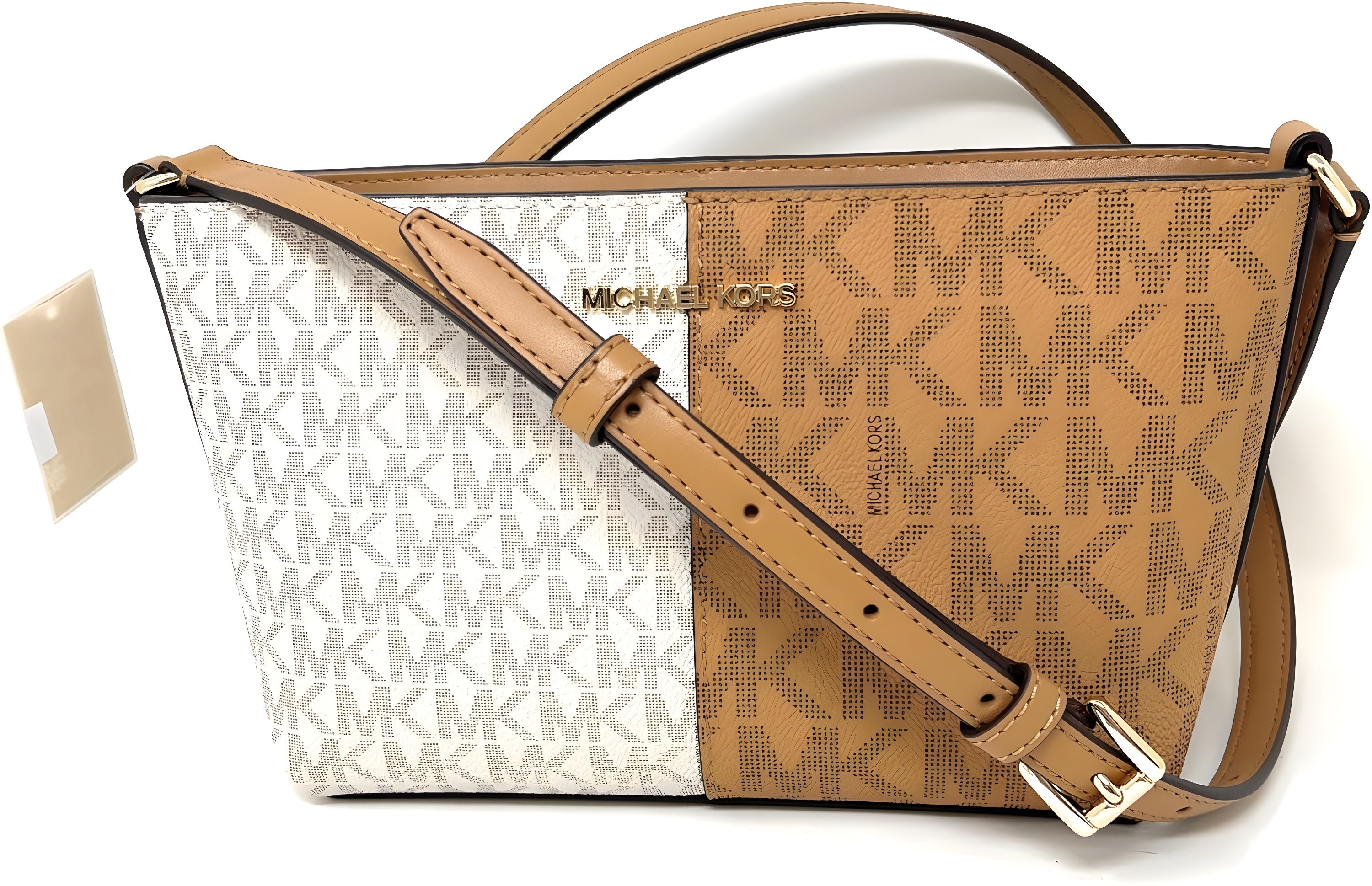 Michael Kors Jet Set - Small Two-Tone Logo Crossbody Bag