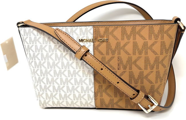 Michael Kors Jet Set - Small Two-Tone Logo Crossbody Bag