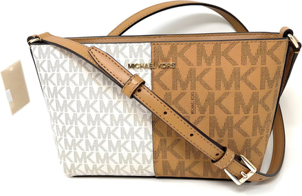 Michael Kors Jet Set - Small Two-Tone Logo Crossbody Bag