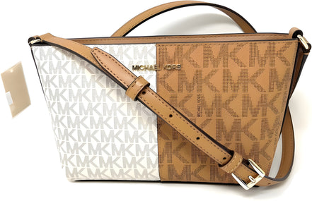 Michael Kors Jet Set - Small Two-Tone Logo Crossbody Bag