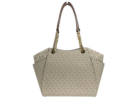 Michael Kors Jet Set Travel Large Logo Tote Vanilla
