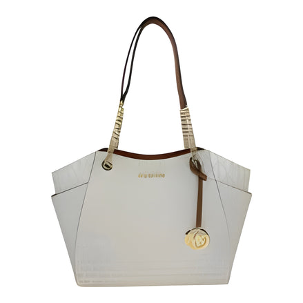 Geantă Shopper Mare Michael Kors Jet Set Travel Logo Vanilla