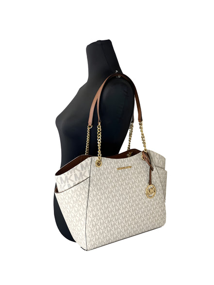 Geantă tote Michael Kors vanilie Jet Set Travel