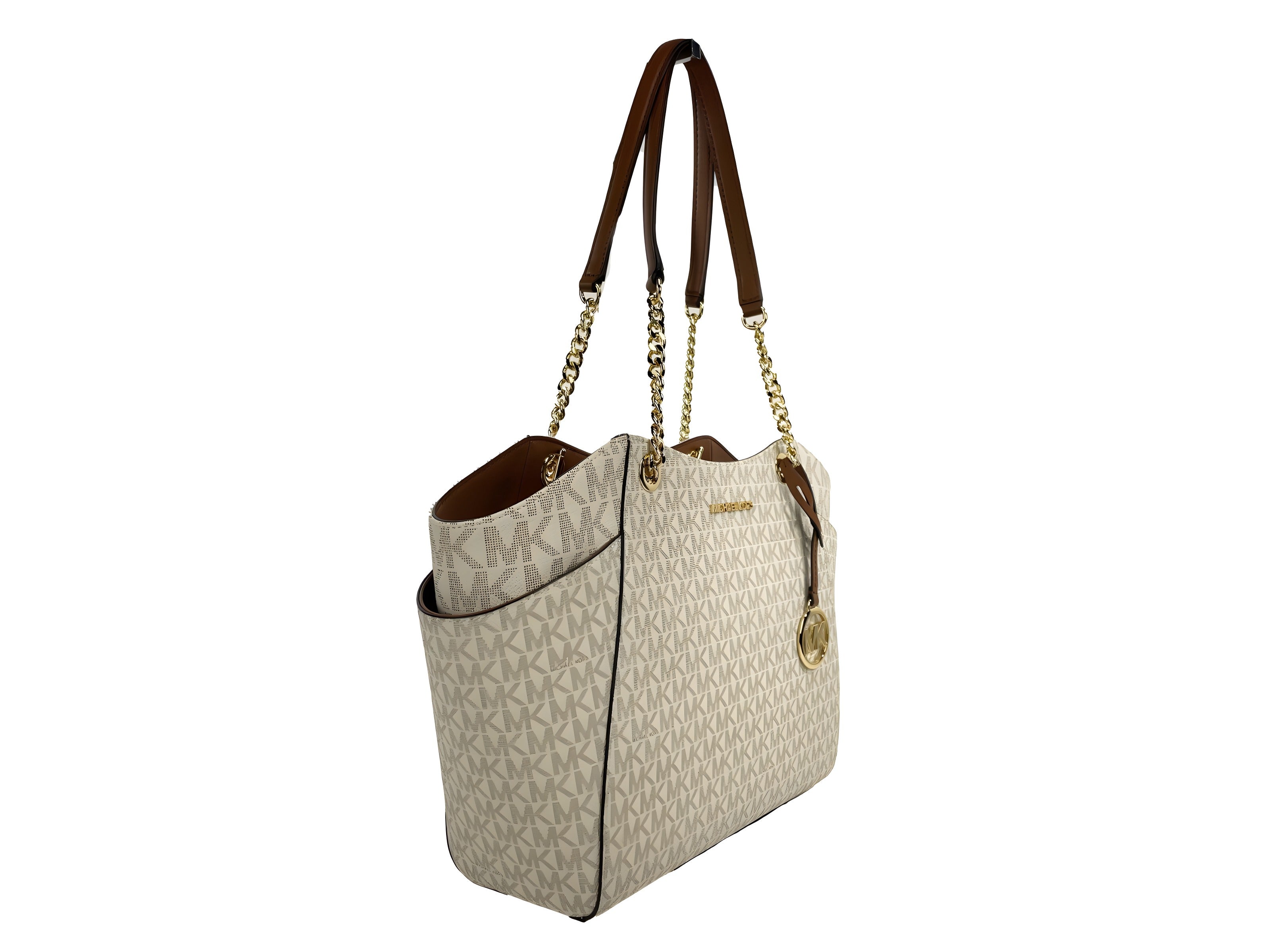 Geantă tote Michael Kors vanilie Jet Set Travel