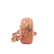 Geantă crossbody Michael Kors Jet Set Travel Medium Sherbert Leather Oval Camera