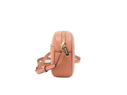 Geantă crossbody Michael Kors Jet Set Travel Medium Sherbert Leather Oval Camera