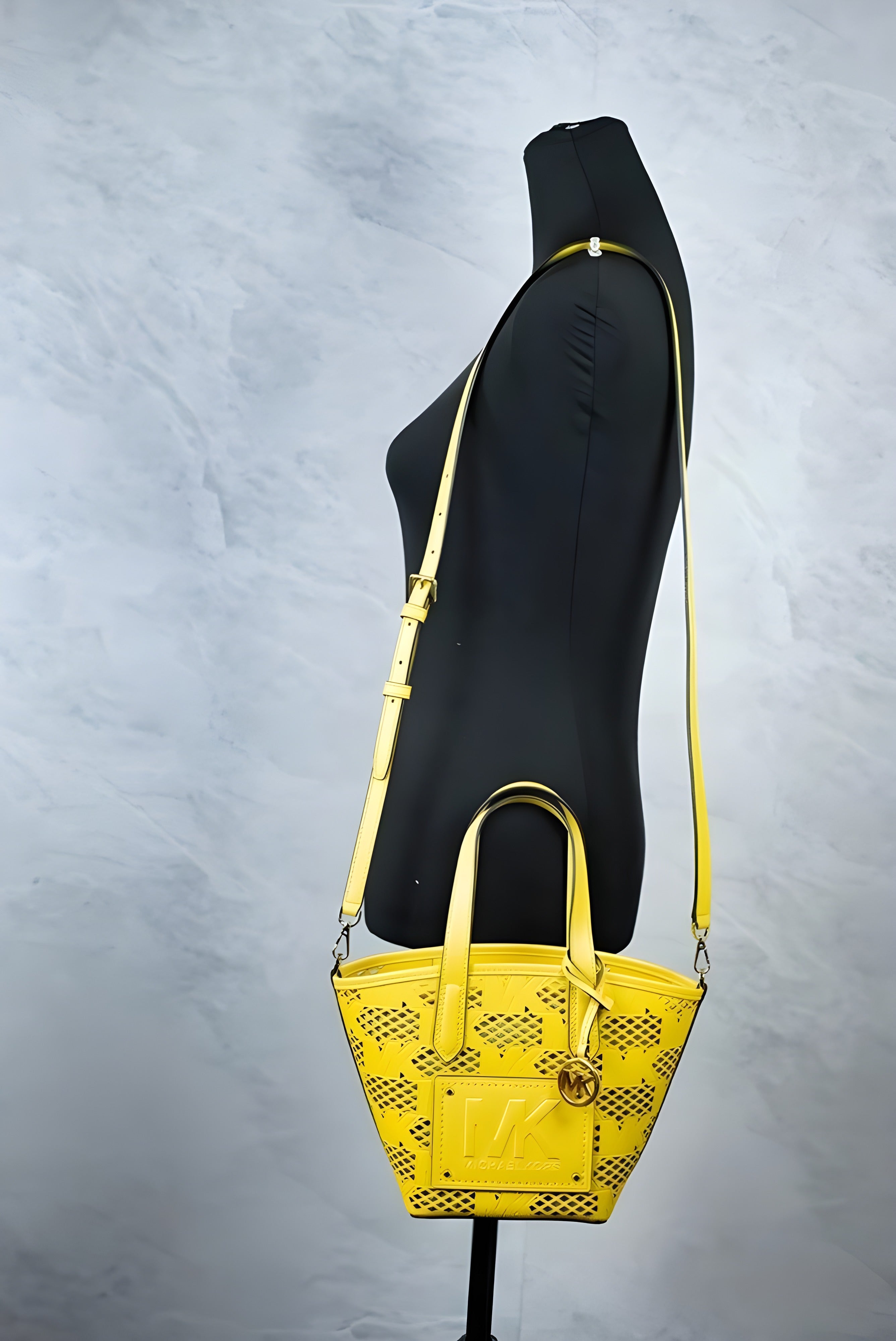Michael Kors Kimber Small Daffodil Leather 2-In-1 Zip Tote