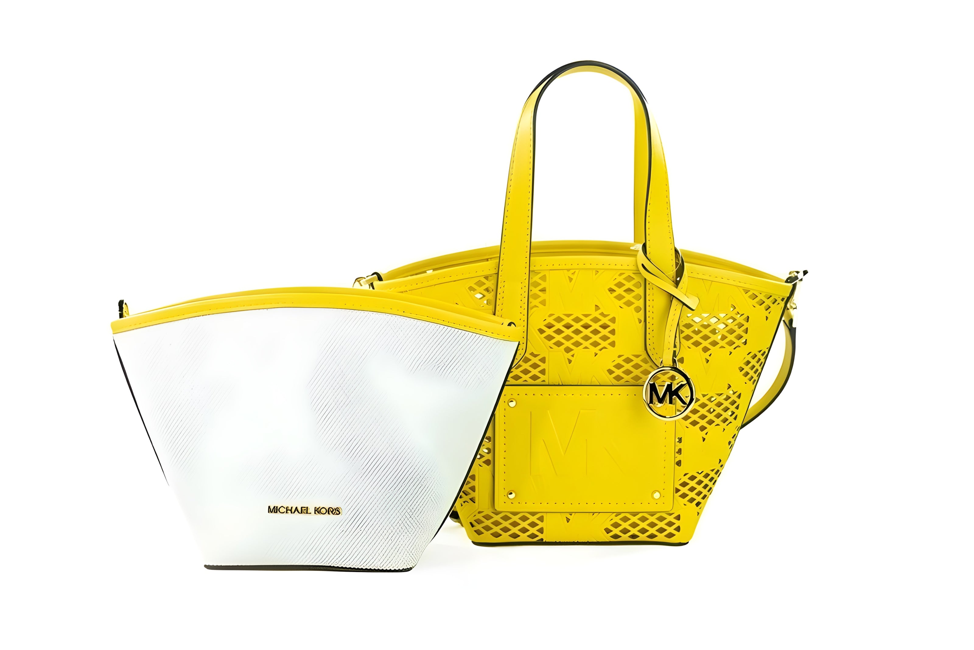 Michael Kors Kimber Small Daffodil Leather 2-In-1 Zip Tote