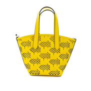 Geantă tip Tote Michael Kors Kimber, mică, din piele, cu fermoar, 2 în 1, nuanța Daffodil