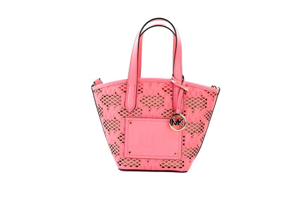 Geantă tip tote Michael Kors Kimber Small din piele Tea Rose cu fermoar, 2-în-1