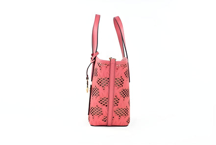 Michael Kors Kimber Small Tea Rose Leather 2-In-1 Zip Tote