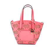 Geantă tip tote Michael Kors Kimber Small din piele Tea Rose cu fermoar, 2-în-1