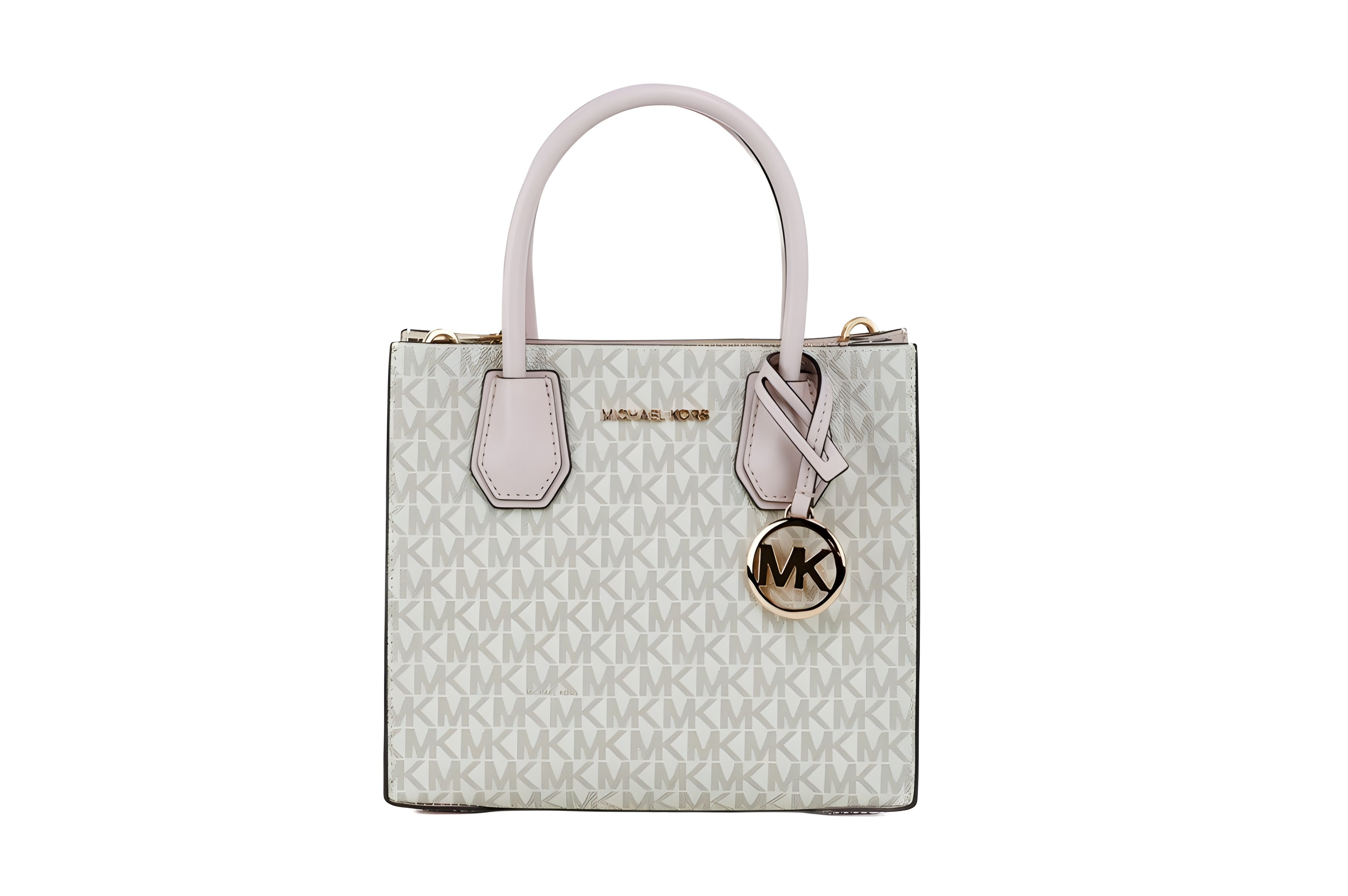 Michael Kors MICHAEL KORS Mercer 35S1GM9M2B Medium Logo And Leather Accordion Crossbody Bag In Powder Blush Multi