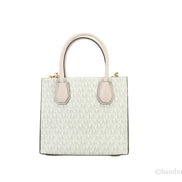 Michael Kors MICHAEL KORS Mercer 35S1GM9M2B Medium Logo And Leather Accordion Crossbody Bag In Powder Blush Multi