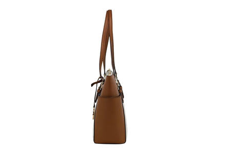 Geantă tote Michael Kors vanilie din piele cu portofel