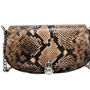 Geantă crossbody messenger mică din piele de șarpe Michael Kors Mila