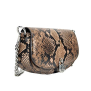 Geantă crossbody messenger mică din piele de șarpe Michael Kors Mila
