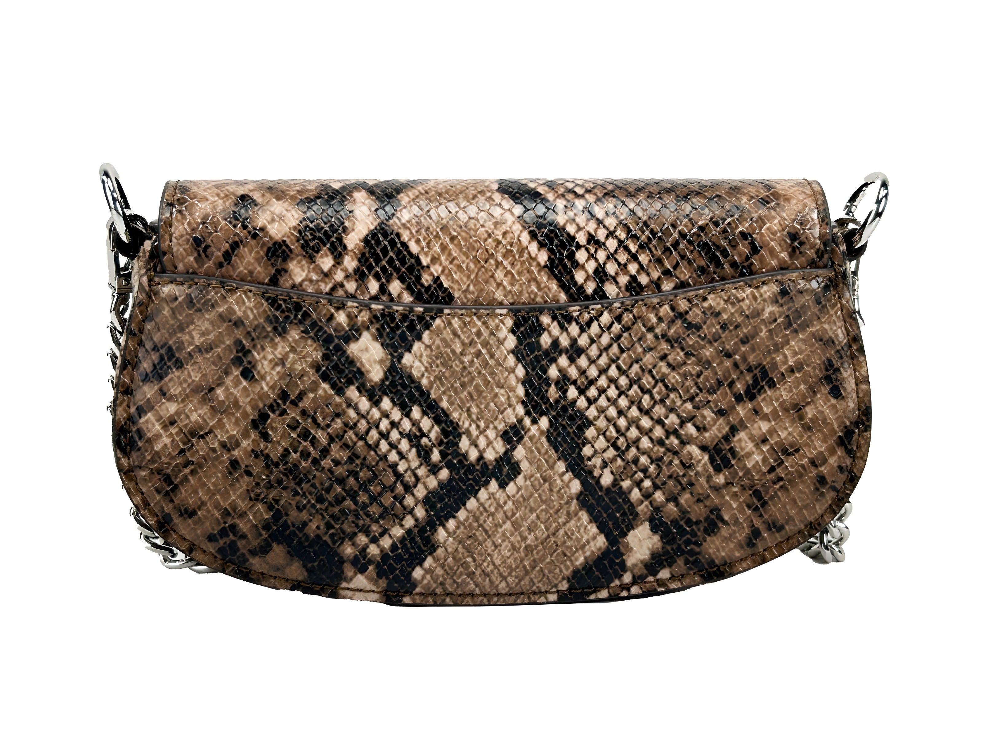 Geantă crossbody messenger mică din piele de șarpe Michael Kors Mila