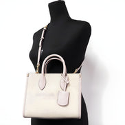 Michael Kors Mirella Geantă shopper crossbody mică din pânză Powder Blush