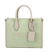 Michael Kors Mirella Geantă shopper crossbody mică din pânză Powder Blush