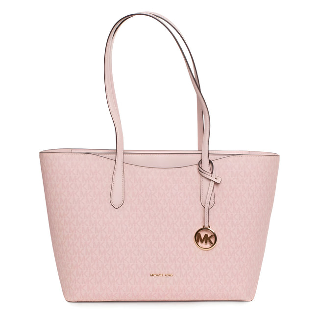 Geantă tote Michael Kors roz din canvas Arden
