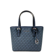 Michael Kors Navy Signature XS Carryall Tote Bag