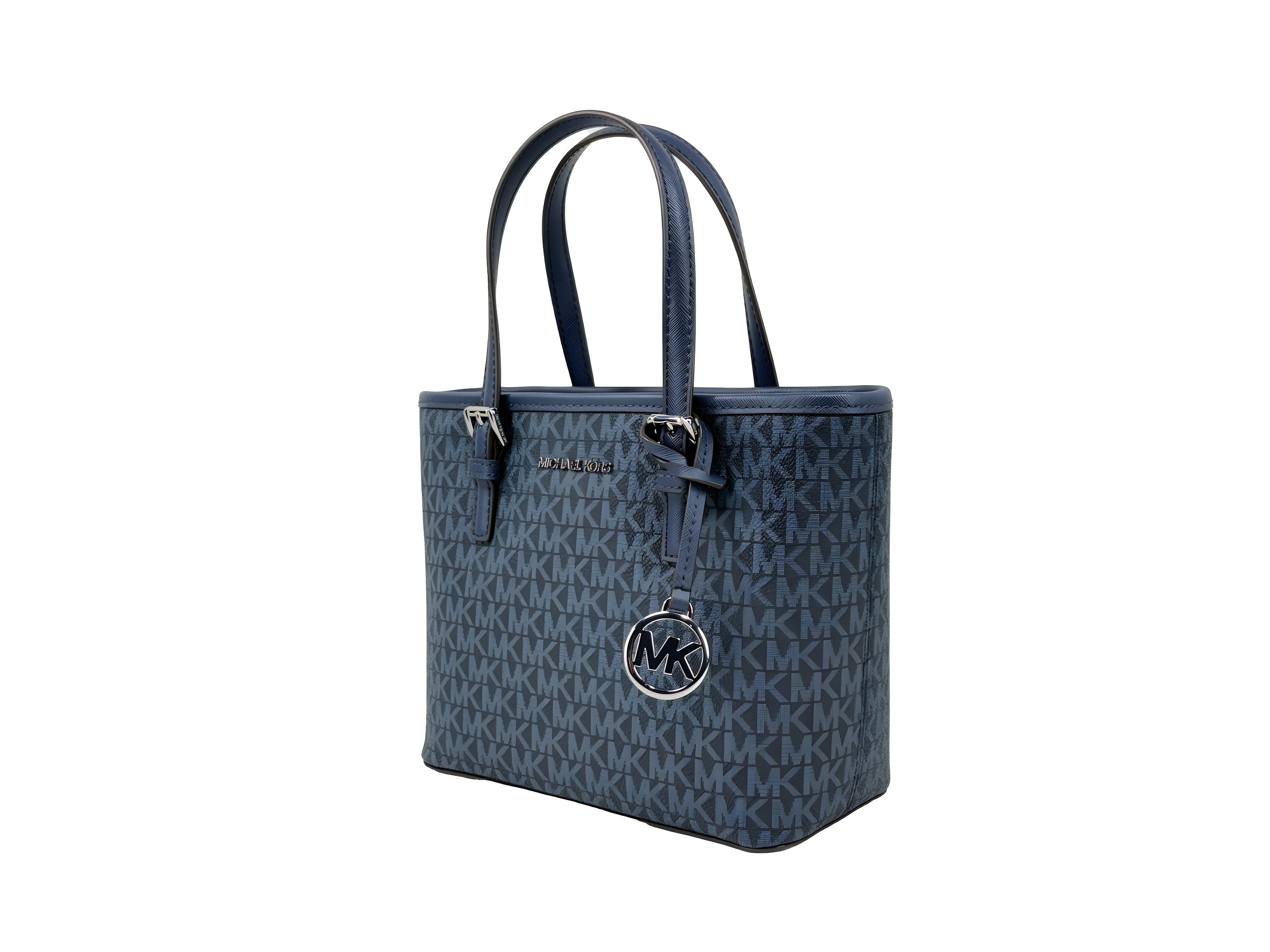 Michael Kors Navy Signature XS Carryall Tote Bag