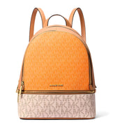 Rucsac Michael Kors portocaliu din canvas Rhea