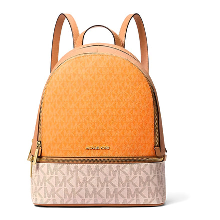 Rucsac Michael Kors portocaliu din canvas Rhea