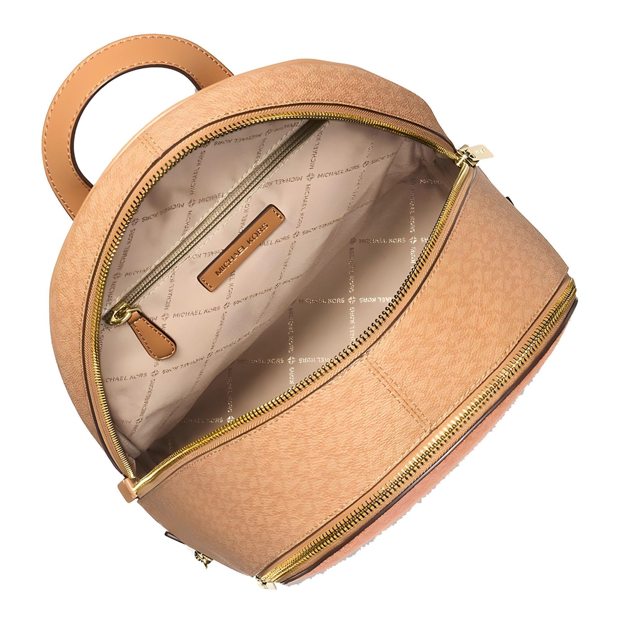 Rucsac Michael Kors portocaliu din canvas Rhea