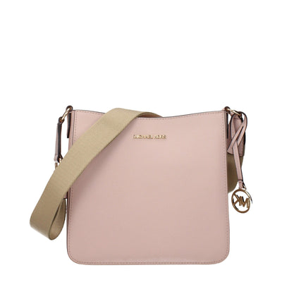Geantă de umăr din piele roz Michael Kors