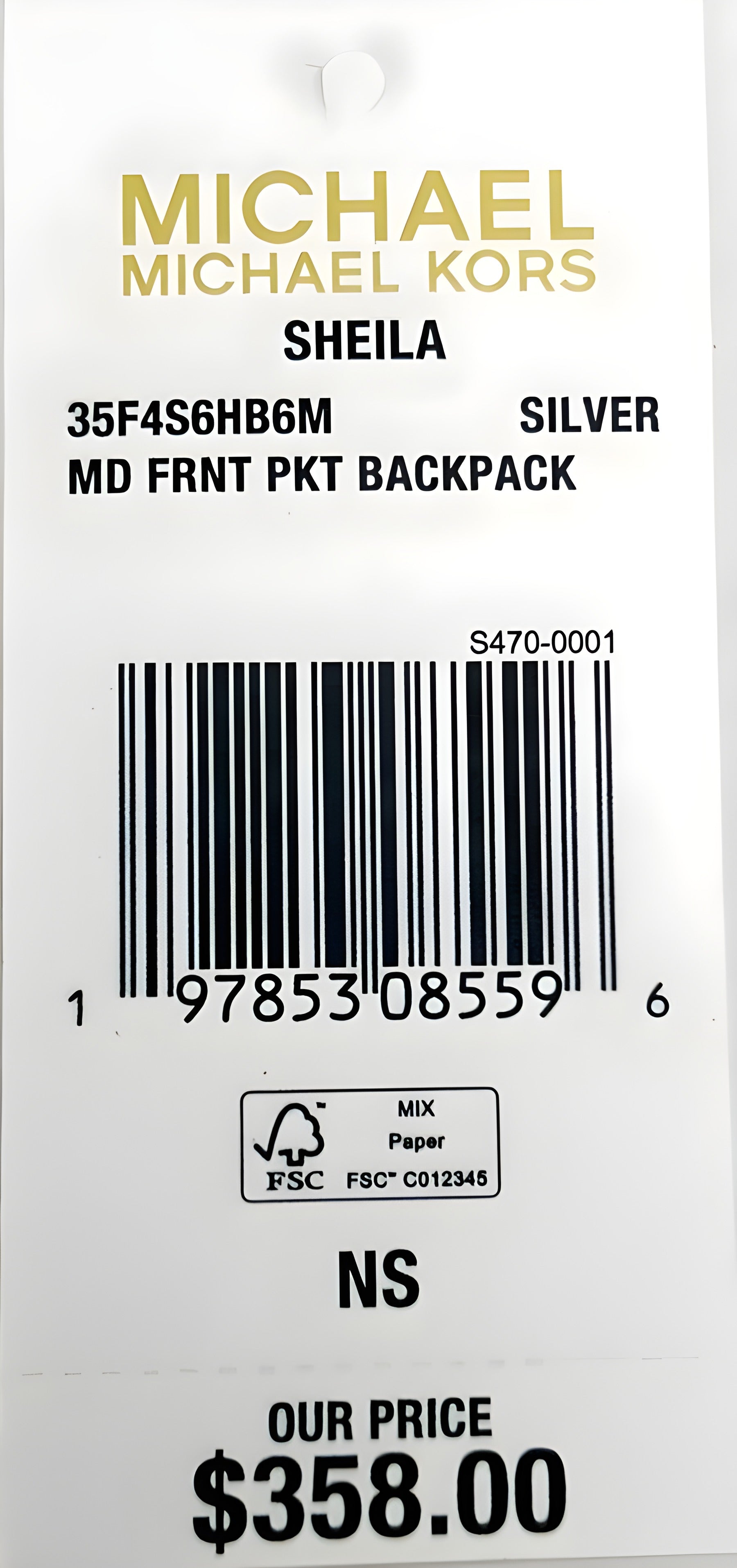 Michael Kors Sheila Medium PVC Backpack