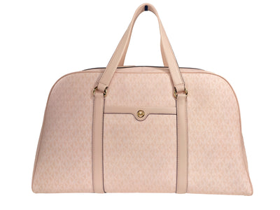 Geantă voiaj Michael Kors Extra Large Powder Blush PVC, cu fermoar superior și închidere Weekender
