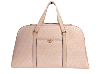 Geantă voiaj Michael Kors Extra Large Powder Blush PVC, cu fermoar superior și închidere Weekender