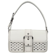 Geantă de umăr Michael Kors din piele albă