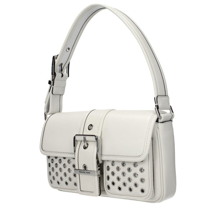 Geantă de umăr Michael Kors din piele albă