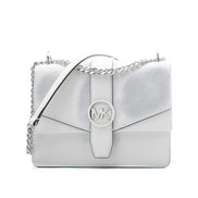 Geantă de umăr Michael Kors albă din piele