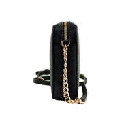 Michael Kors Black Saffiano Leather Jet Set Crossbody Bag